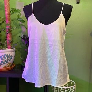 Silky white tank top